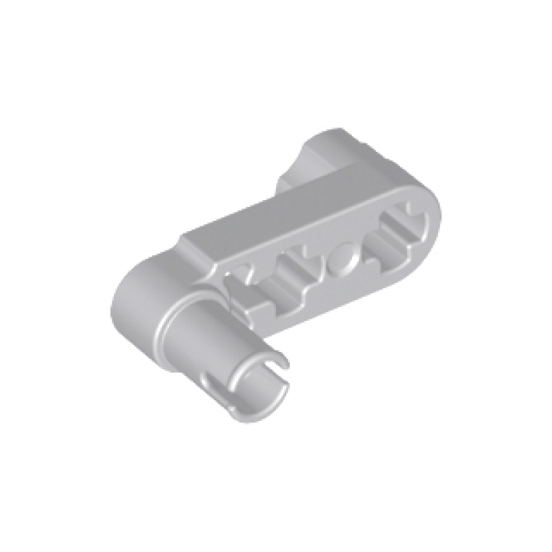 Technic, Hefbalk, Aangepast Kruk / Pin 1x3 met as gaten Light Bluish Gray